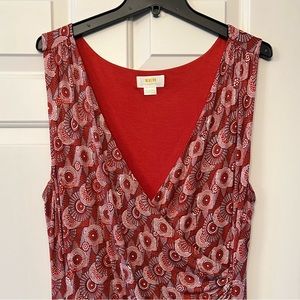 Anthropologie Maeve Medallion Dress, Red with Black/Grey - Women’s XL
